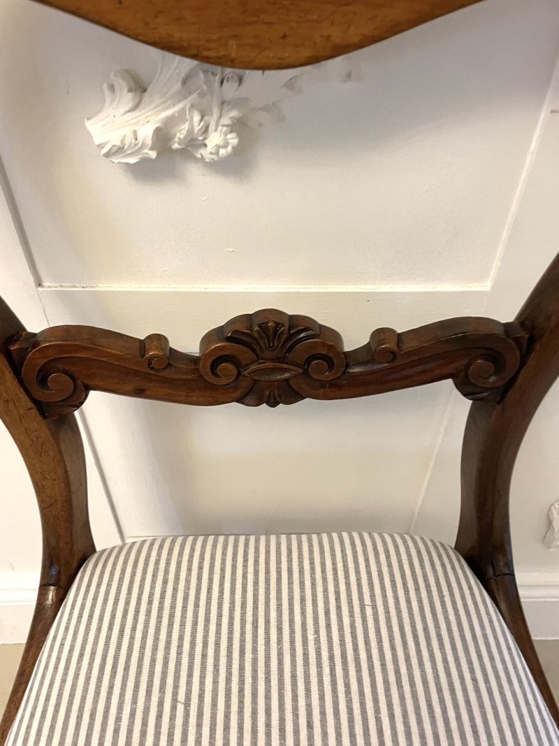 Set of Six Antique Victorian Quality Rosewood Dining Chairs - Image 12
